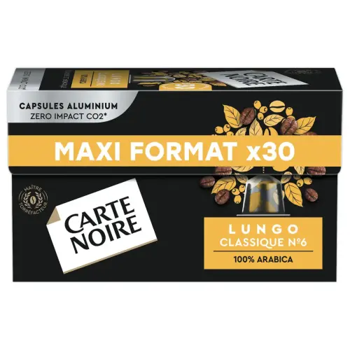 30 Capsules Lungo classique n°6 - CARTE NOIRE