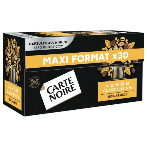 30 Capsules Lungo classique n°6 - CARTE NOIRE