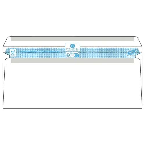 500 enveloppes blanches 110x220 fen 45x10080gr autocollantes Fiducial