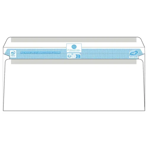 500 enveloppes blanches 110x220 fen 35x10080gr autocollante Fiducial