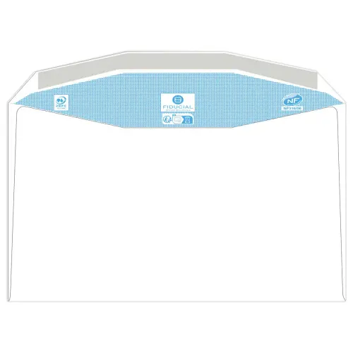 500 enveloppes MSPA blanches 162x229 fen 45x100 80gr gommées Fiducial
