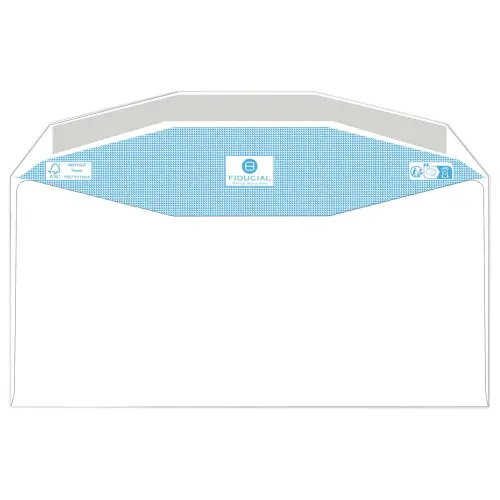 1000 enveloppes MSPA blanches 114X229 fen 45x100 80gr gommées recyclées