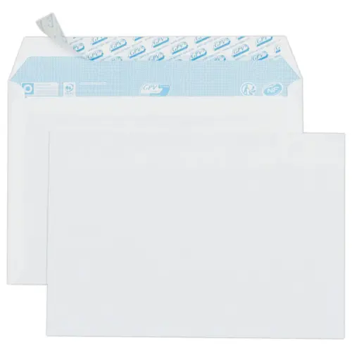 50 enveloppes blanches - C5 - 162x229 80g - bande siliconée - GPV EVERY DAY