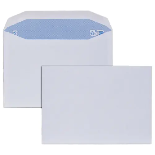 500 enveloppes MSPA blanches 162x229 80 g fermeture gommée