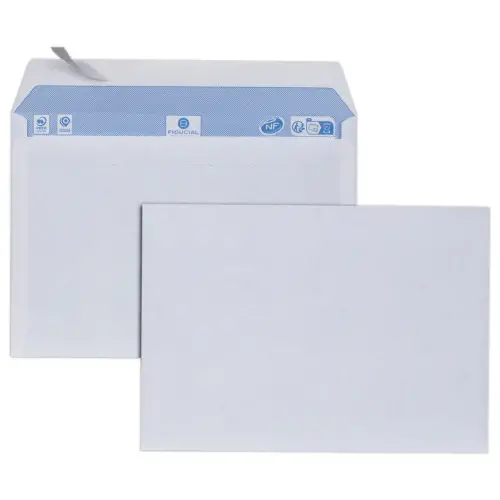 500 enveloppes blanches 162x229 80g siliconée