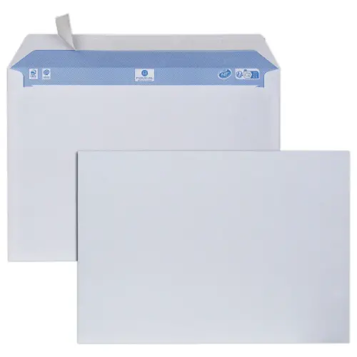250 enveloppes blanches 229x324 90g siliconée
