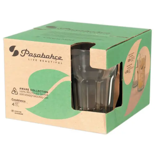4 chopes FB Casablanca verre recyclé 36 cl
