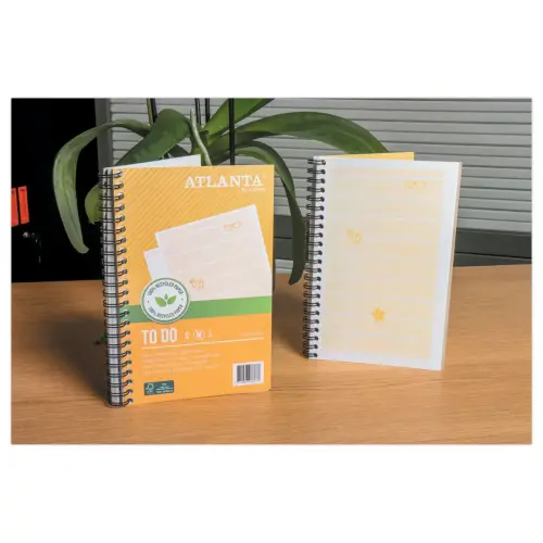 Carnet Atlanta " To do " - 19,5 x 12,5 cm - Jaune - Djois