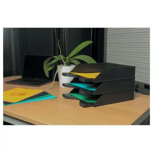 Corbeille à courrier Re-solution - Noir - TARIFOLD