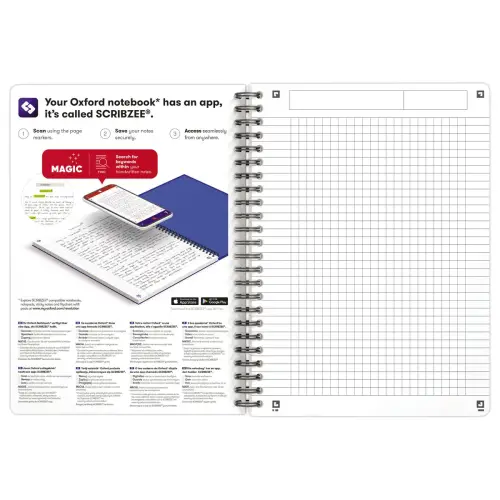 Cahier Oxford Oceanis int A5 180 pages5x5 PP