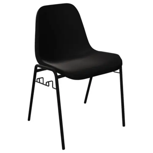 Chaise coque Beta accrochable - noir 