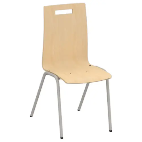 Chaise NINA - coque bois Blueprotech® Classic C1 - aluminium épox