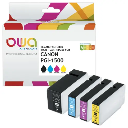 Cartouches eq. CANON PGI-1500XL - Haute capacit&eacute; - OWA 