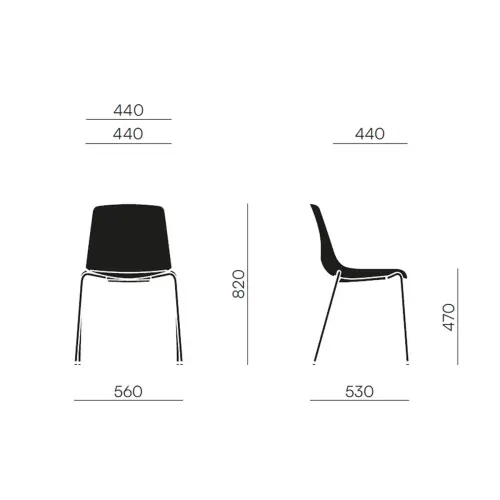 chaise polypro blanche 4 pieds blanc