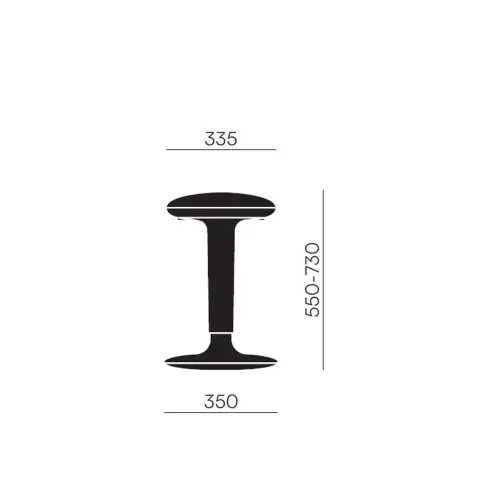 Tabouret oscillant gris