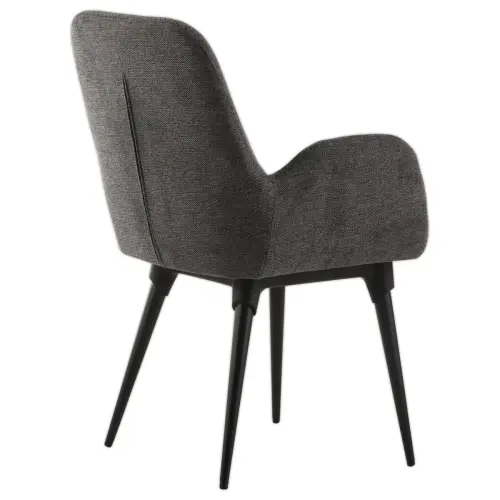 2 Fauteuils Tissu gris 4 pieds m&eacute;tal mont&eacute;s 