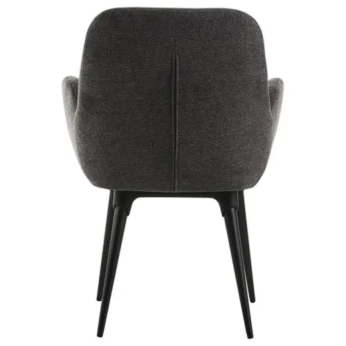2 Fauteuils Tissu gris 4 pieds m&eacute;tal mont&eacute;s 
