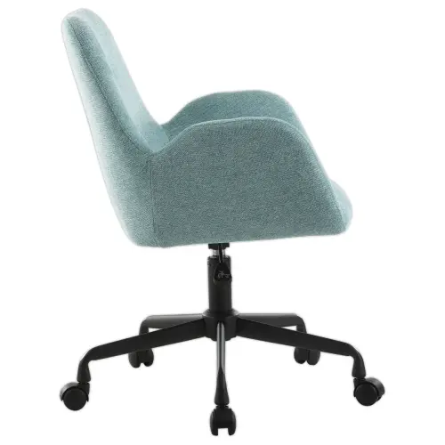 2 Fauteuils Tissu bleu clair piétement àroulettes montés