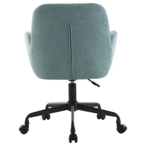 2 Fauteuils Tissu bleu clair piétement àroulettes montés