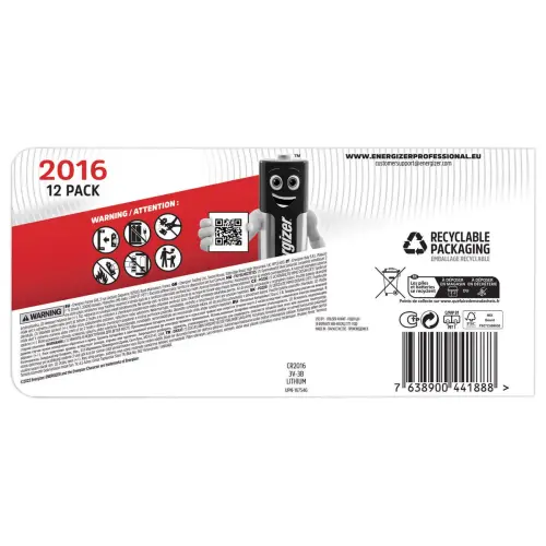 12 piles bouton 2016 - Lithium - ENERGIZER