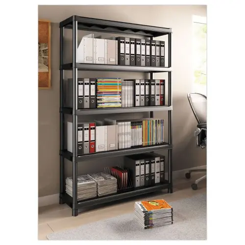 Etag&egrave;re &ndash; L 120 cm &ndash; 5 rayonnages &ndash; Noir 