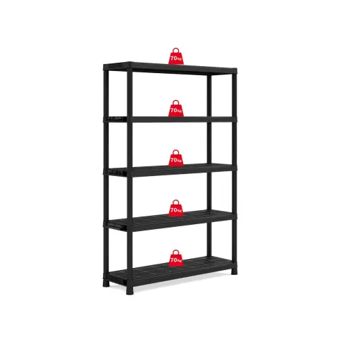 Etag&egrave;re &ndash; L 120 cm &ndash; 5 rayonnages &ndash; Noir 