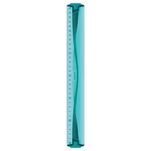Règle plate incassable - 30 cm - Bleu ou vert - Maped