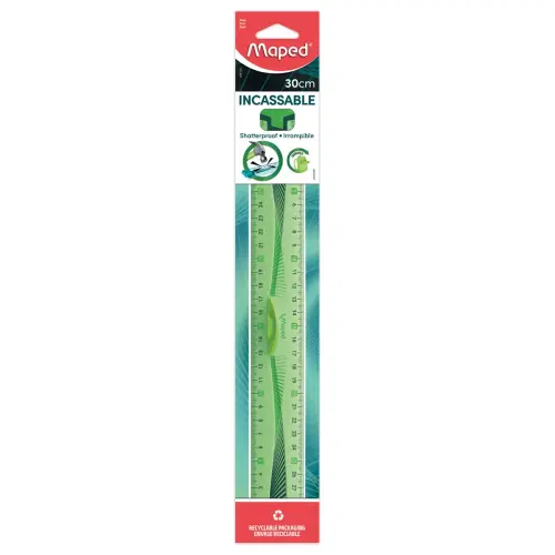 Triple-d&eacute;cim&egrave;tre incassable - 20 cm - Bleu ou vert - Maped 