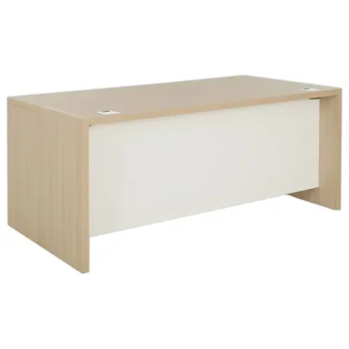 Bureau rectangulaire BARI L180 cm chêne et blanc monté