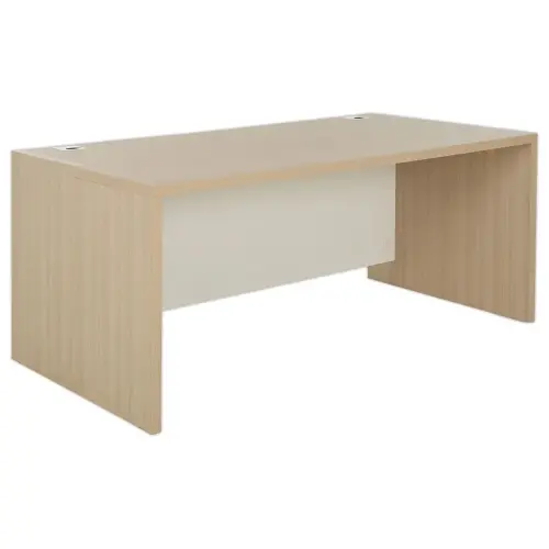 Bureau rectangulaire BARI L180 cm chêne et blanc monté