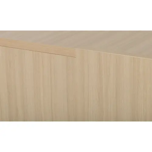 Bureau rectangulaire BARI L180 cm chêne et blanc monté