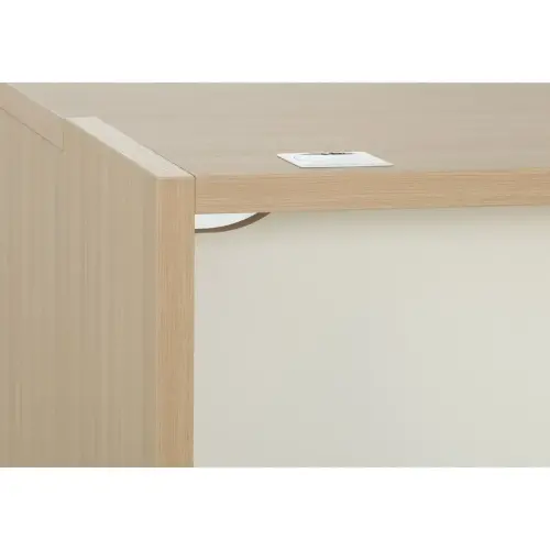 Bureau rectangulaire BARI L180 cm chêne et blanc monté