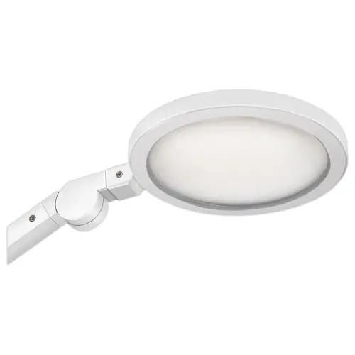 Lampe de bureau LED Giant silva blanc avec socle bois