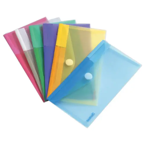6 pochettes polypropylène à scratch - Assortis