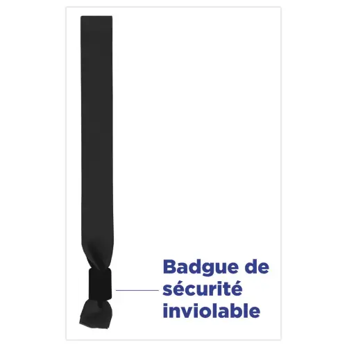 100 bracelets en tissu noirs