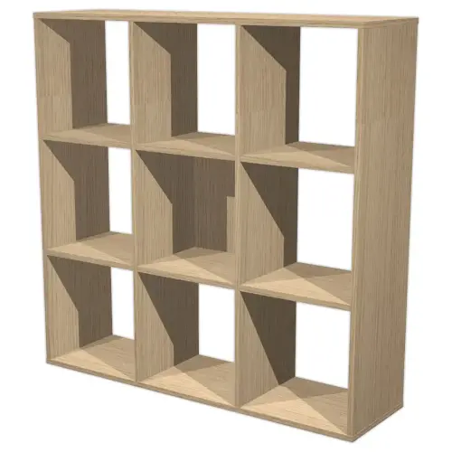 Rangement ch&ecirc;ne 9 cases mont&eacute; 