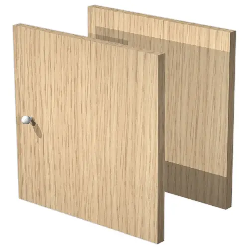 2 Portes chêne pour les rangements à cases MAXICOLOR montées