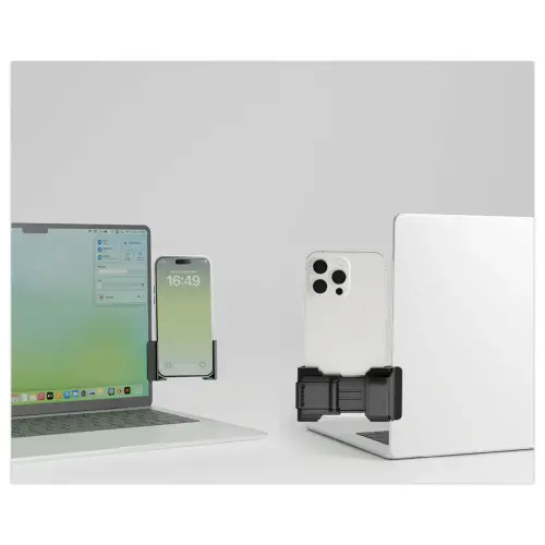 Phoneside One - support pour smartphone sur &eacute;cran d'ordinateur Noir 