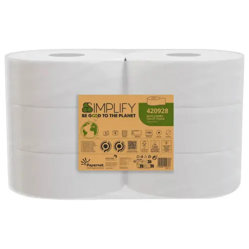 6 rouleaux de papier toilette Maxi JumboSimplify 