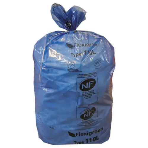 25 Sacs déchets - 110L - Bleu - FLEXIGREEN