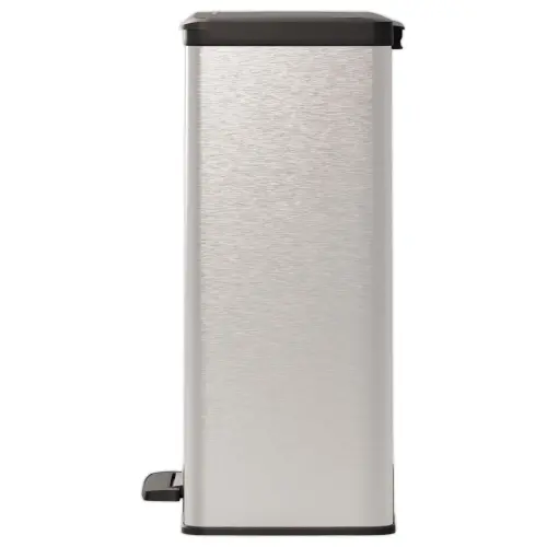 Poubelle Decobin rectangulaire 65l d&eacute;cor m&eacute;tal 