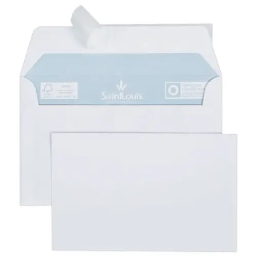 20 cartes Bristol 82x128 220g + enveloppes blanches 90x140 100 g/m²