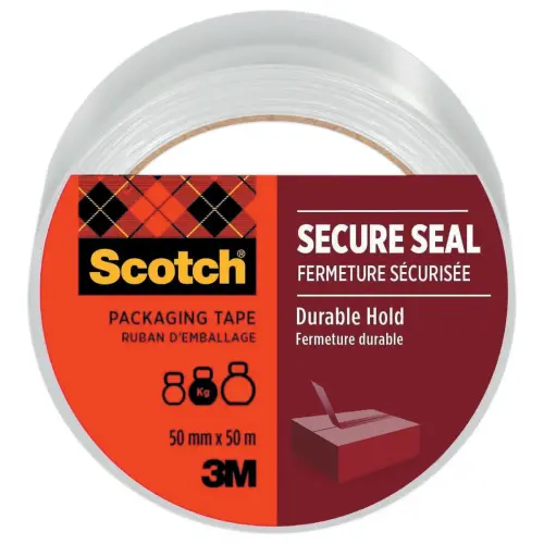Ruban d'emballage Scotch&reg;  SECURE SEAL50 mm x 50 m Transparent 