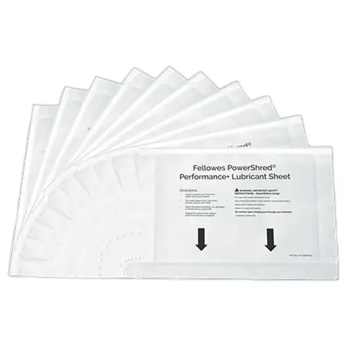 Lot de 10 feuilles de lubrification pour destructeurs 