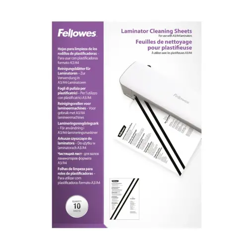 Feuilles de nettoyage pour plastifieuse