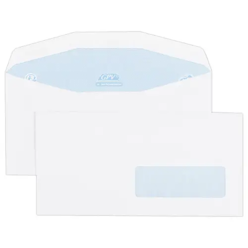 1000 enveloppes C6/C5 115x229 80G fenêtre 35X100 blanches