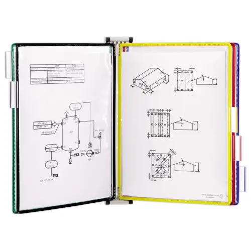 Kit mural m&eacute;tal 5 poches coloris assortis 
