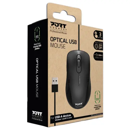 Souris USB optique pro noire