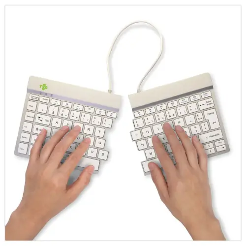 Clavier ergonomique Split Break blanc