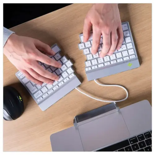 Clavier ergonomique Split Break blanc
